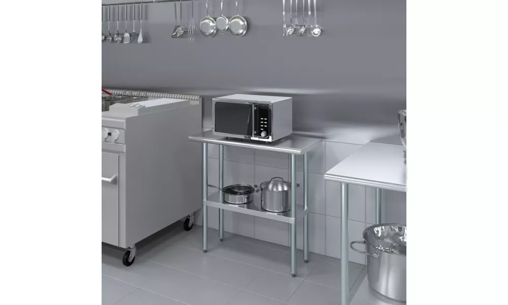 AmGood 16 in. x 36 in. Stainless Steel Table